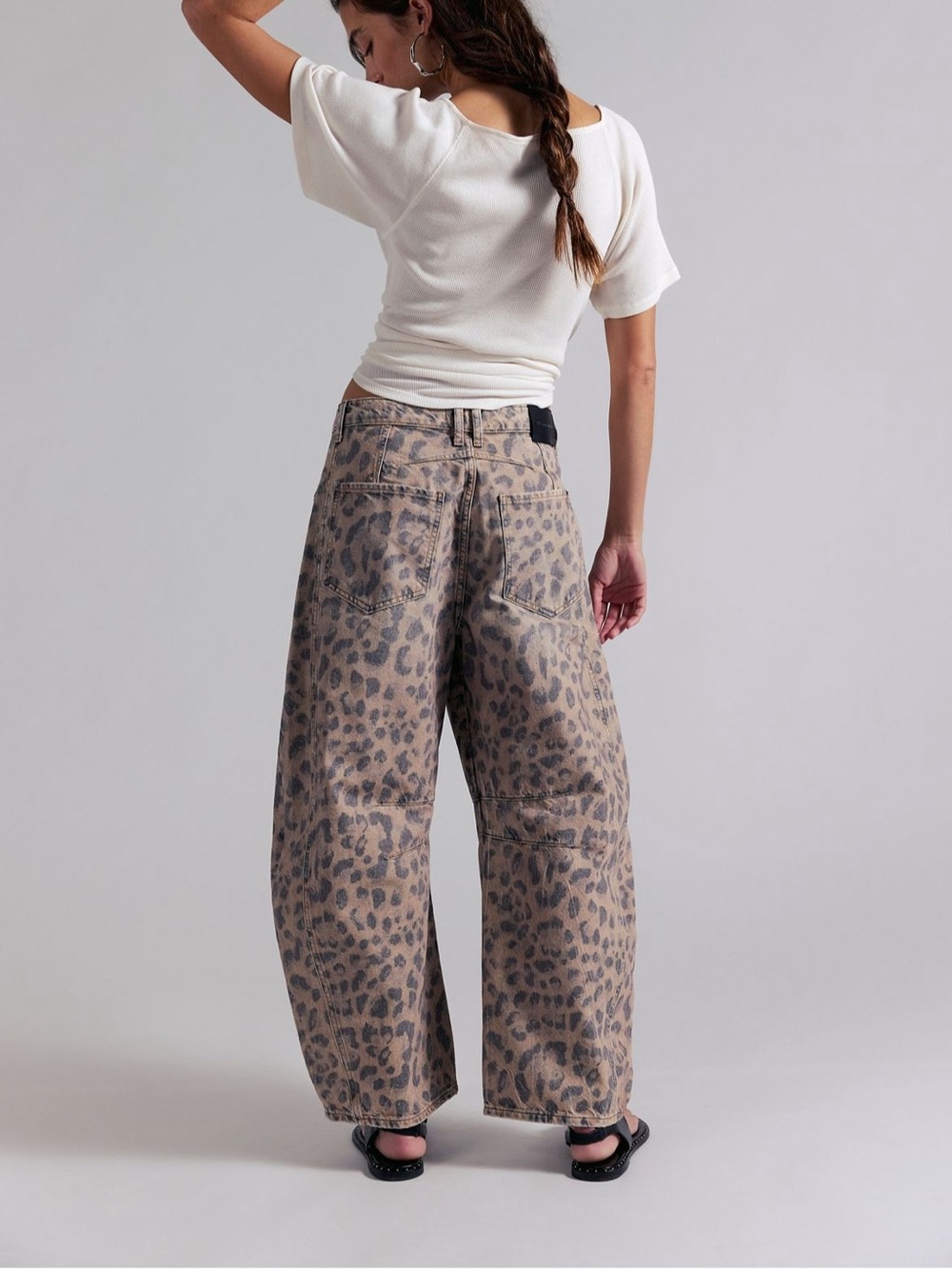 We the Free Good Luck printed barrel jeans - leopard - Picture 4 of 5